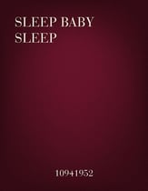 Sleep, Baby, Sleep SATB choral sheet music cover